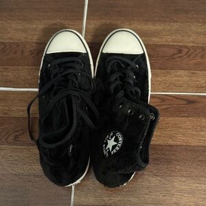 Converse Black Fuzzy High-Tops